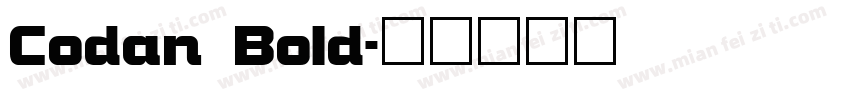 Codan Bold字体转换